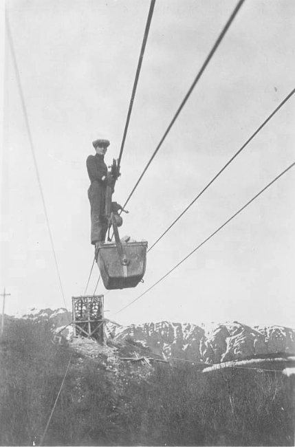The Bonanza copper mine tramway at Kennecott, Alaska