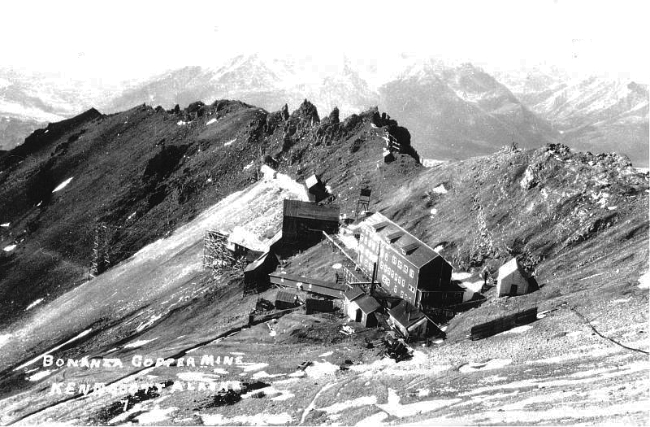 The Bonanza copper mine tramway at Kennecott, Alaska