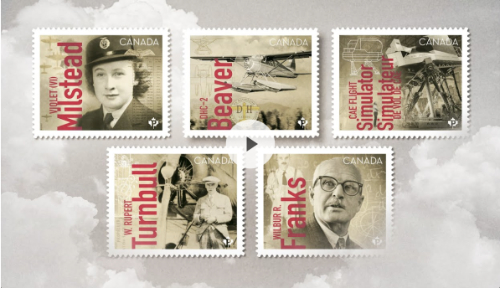 Canadians in Flight stamps - October 17, 2022