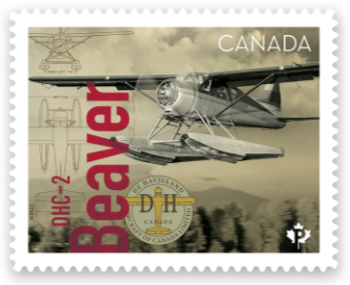de Havilland Canada DHC-2 Beaver - Canadians in Flight stamps - October 17, 2022