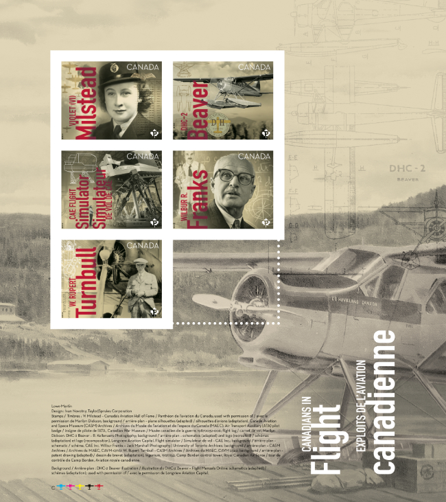 Canadians in Flight stamps - October 17, 2022