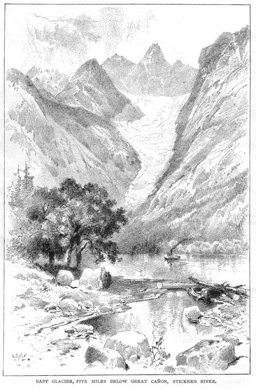 Baby Glacier, Five Miles Below Great Canyon, Stickeen River - 1879