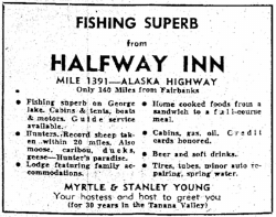 Halfway Inn, Alaska Highway, 1954
