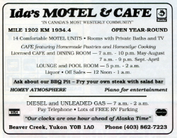 Ida's Motel & Cafe, Alaska Highway, 1992