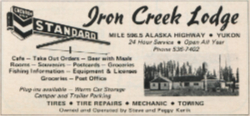 Iron Creek Lodge, Alaska Highway, 1971