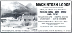 Mackintosh Lodge, Alaska Highway, 1976