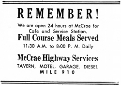 McCrae Inn, Alaska Highway, 1964