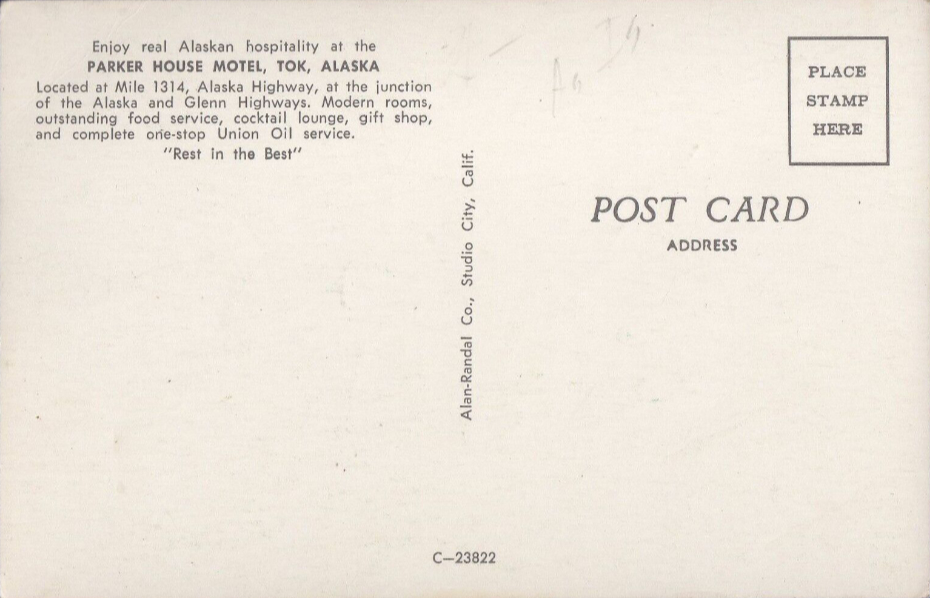 Parker House on the Alaska Highway at Tok, Alaska