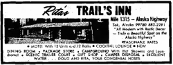 Rita's Trails Inn, Alaska Highway