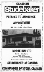 McCrae Inn, Studebaker dealer, 1964