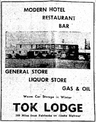Tok Lodge, Alaska Highway, 1954