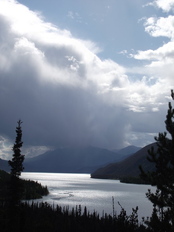 Storm on Muncho Lake, Alaska Highway