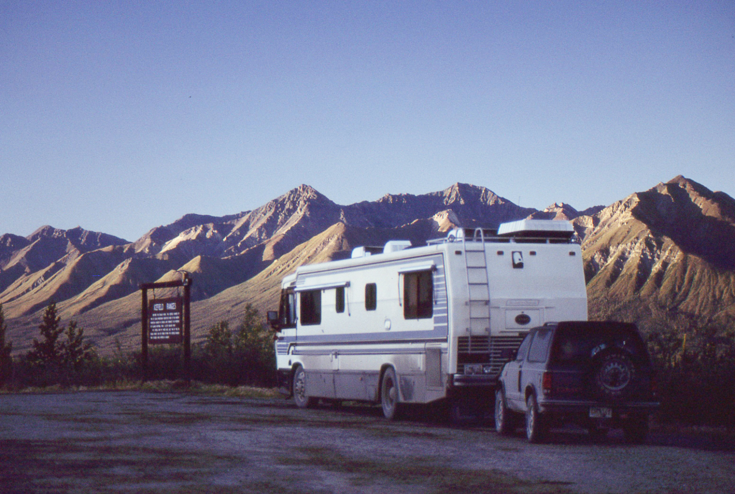 Morning in a motorhome along the Alaska Highway
