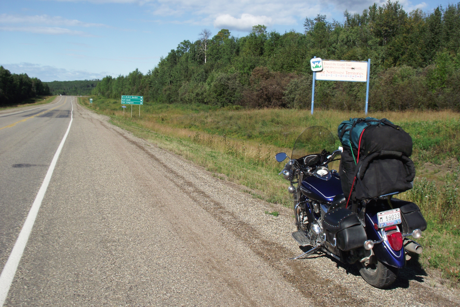 Approaching the Liard Highway junction on the Alaska Highway