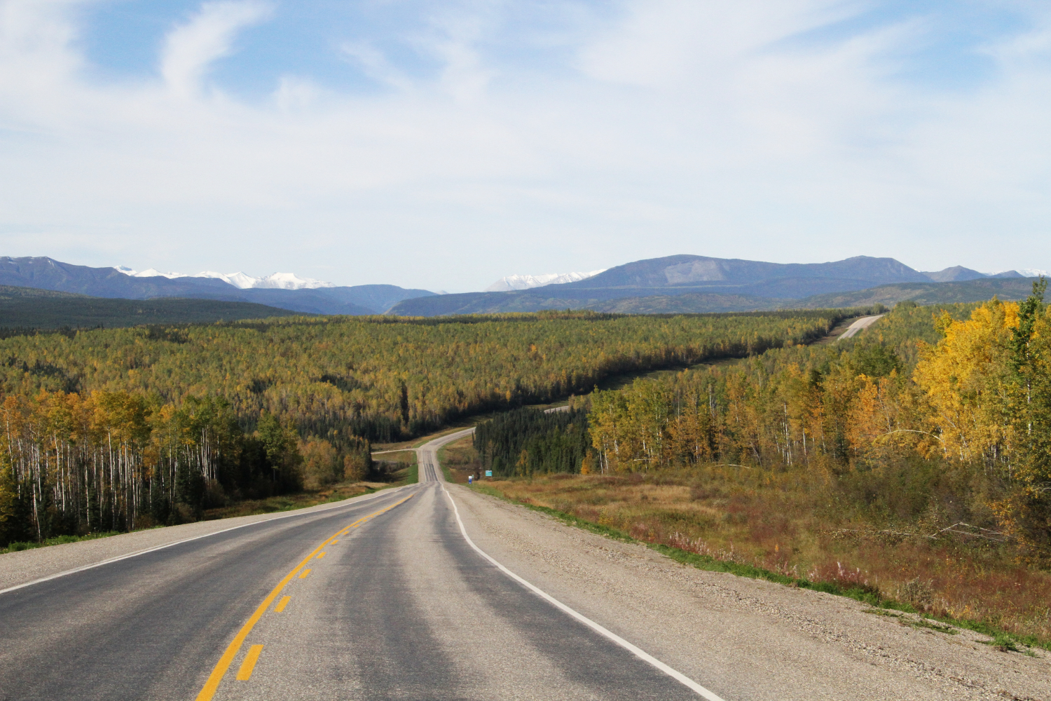Alaska Highway Km 551, the bottom of the Steamboat hill