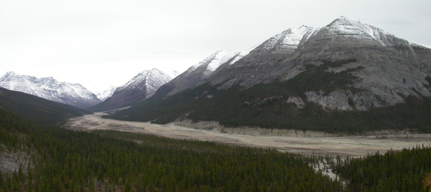 The MacDonald River Valley at Km 605 of the Alaska Highway.