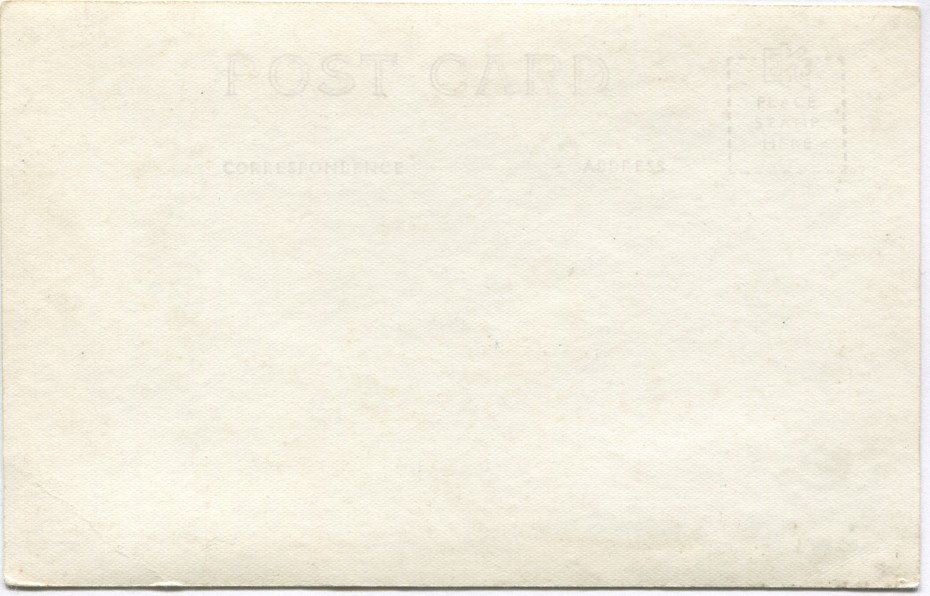 Reverse of postcard showing 