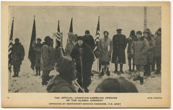 Alaska Highway postcard, 1943-44