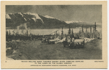 Alaska Highway postcard, 1943-44