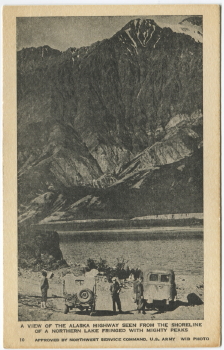 Alaska Highway postcard, 1943-44