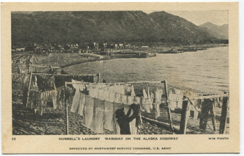 Alaska Highway postcard, 1943-44