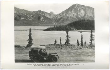 Alaska Highway postcard, 1943-44