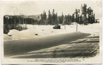 Alaska Highway postcard, 1943-44