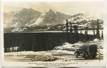 Alaska Highway postcard, 1943-44