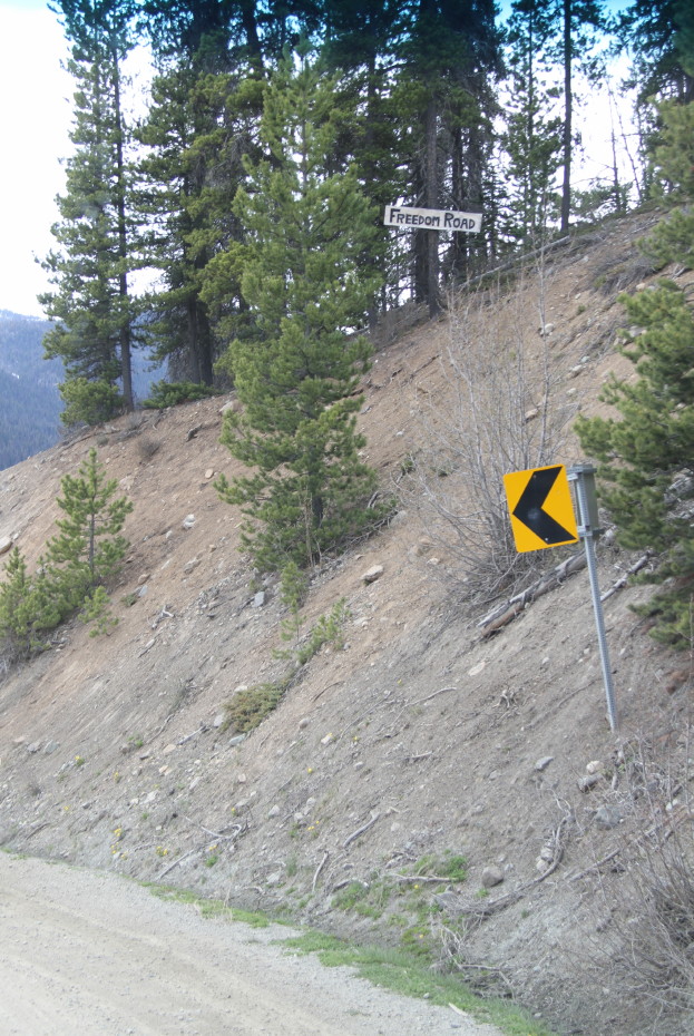 A sign on Bella Coola's Freedom Road