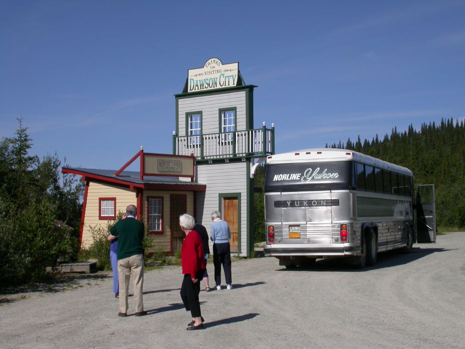 Rest area on the Top of the World Highway, Yukon