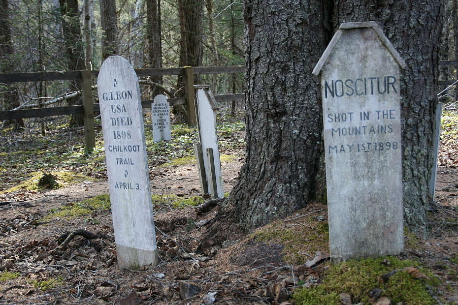 The historic Dyea Slide Cemetery