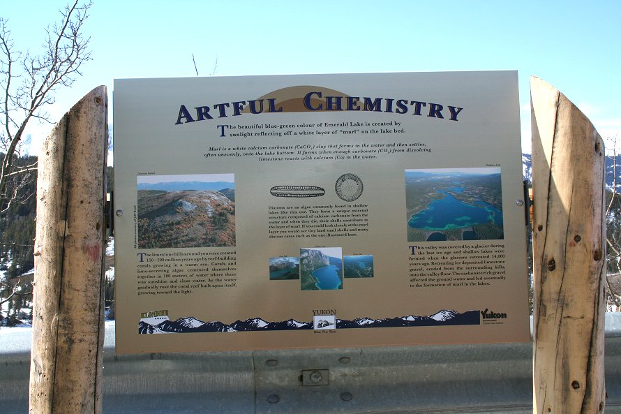 One of the interpetive signs at Emerald Lake