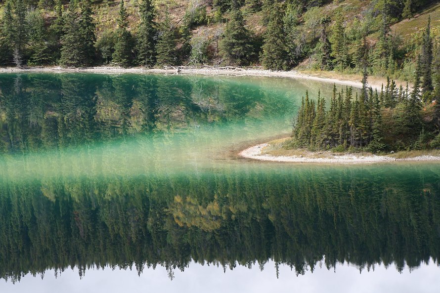 Reflections on Emerald Lake in late August