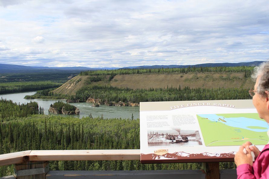 The view from the deck at the Five Finger Rapids Recreation Site.