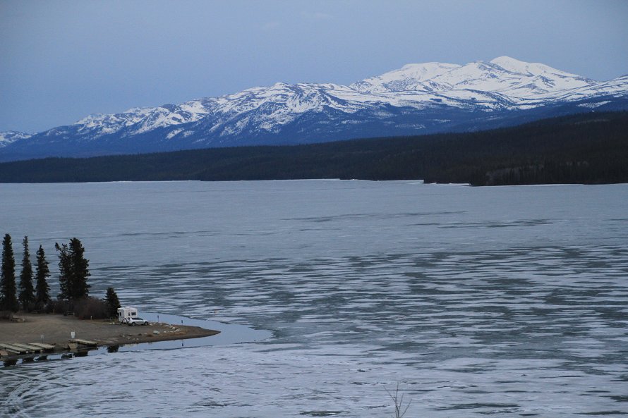 Fox Lake, Yukon, still frozen on May 21st