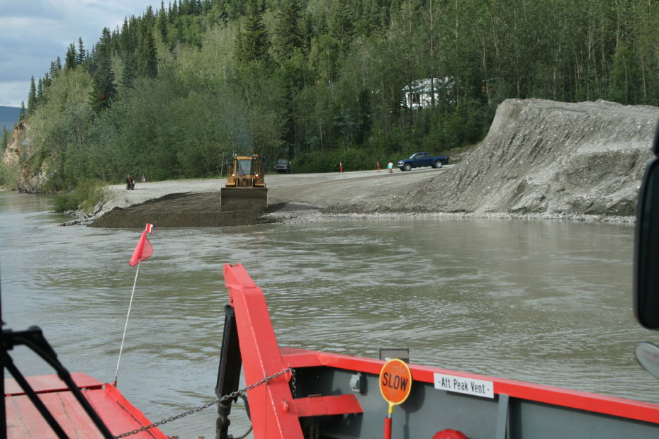 Ferry landing for the Top of the World Highway, Yukon