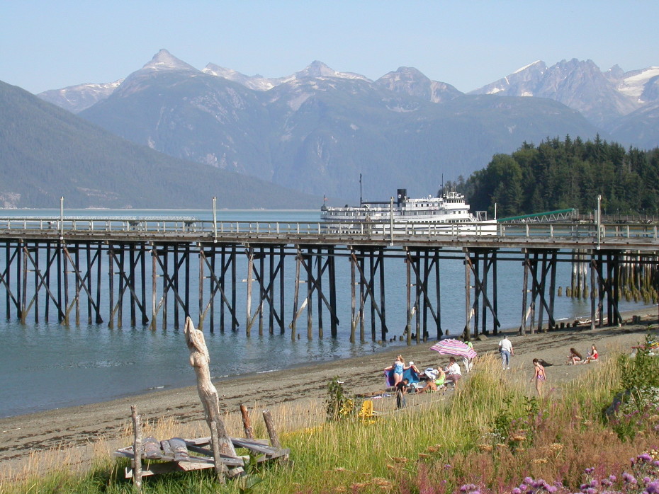 The waterfront at Haines, Alaska, on August 11, 2003 at 5:15 p.m.