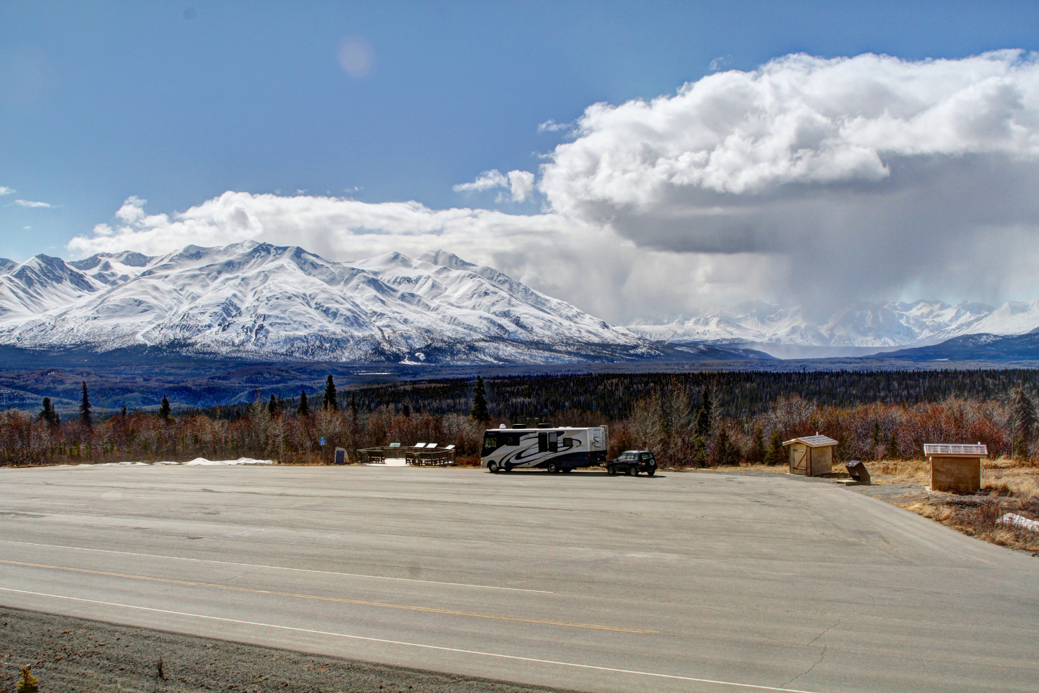 Rest area at Km 162 of the Haines Highway, Yukon