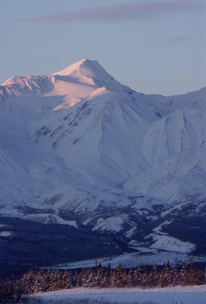 Winter sunrise on the Kluane Range