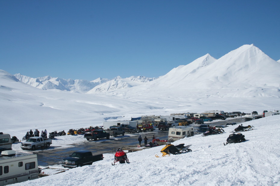 Haines Summit snowmobile gathering