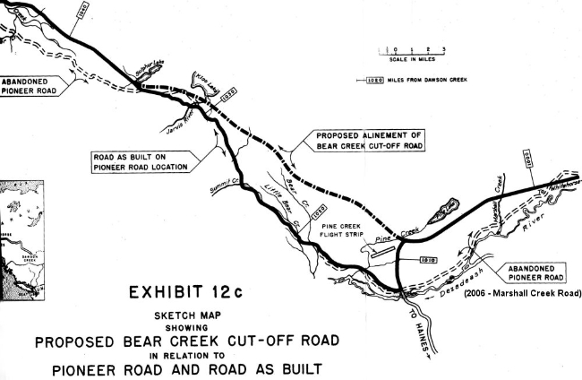 Proposed Bear Creek Cut-off Road, 1946
