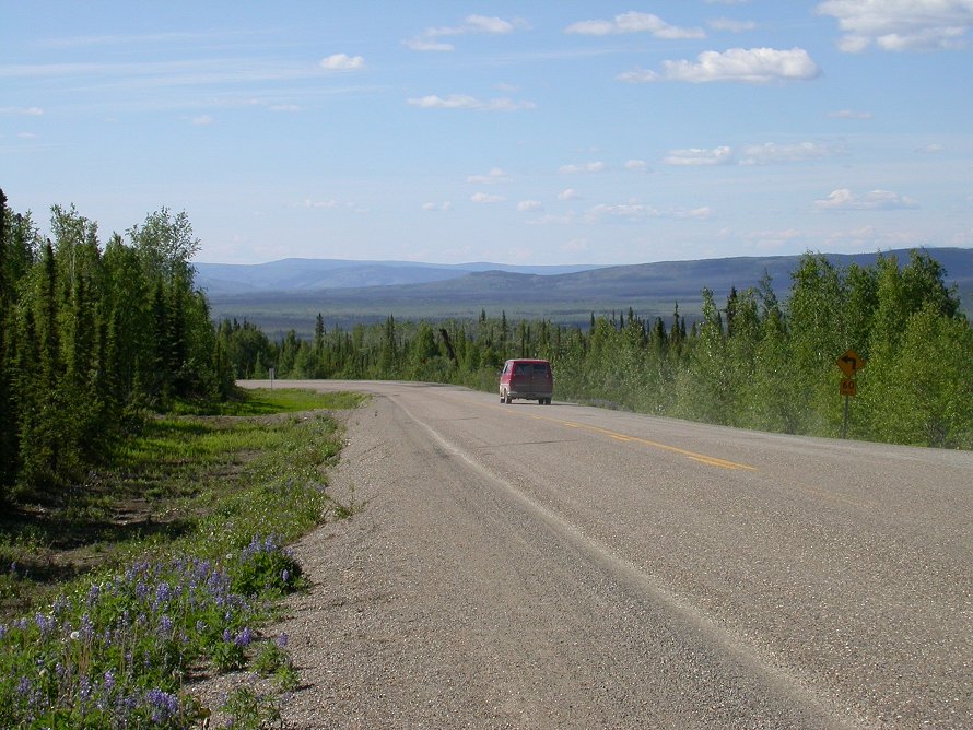 The view north from the Tintina Trench Rest Area