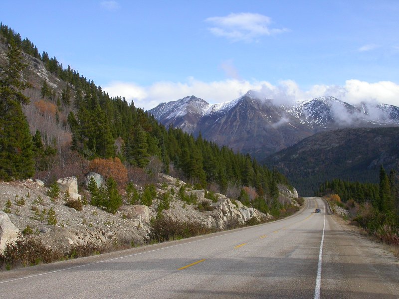 Looking north at Km 53 of the South Klondike Highway
