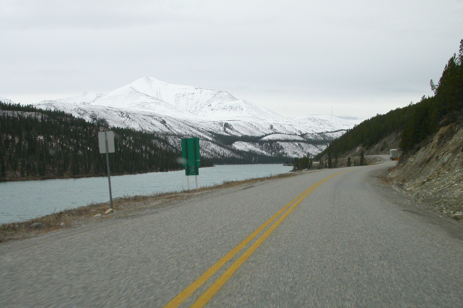 Northbound along Summit Lake, BC, on the Alaska Highway.