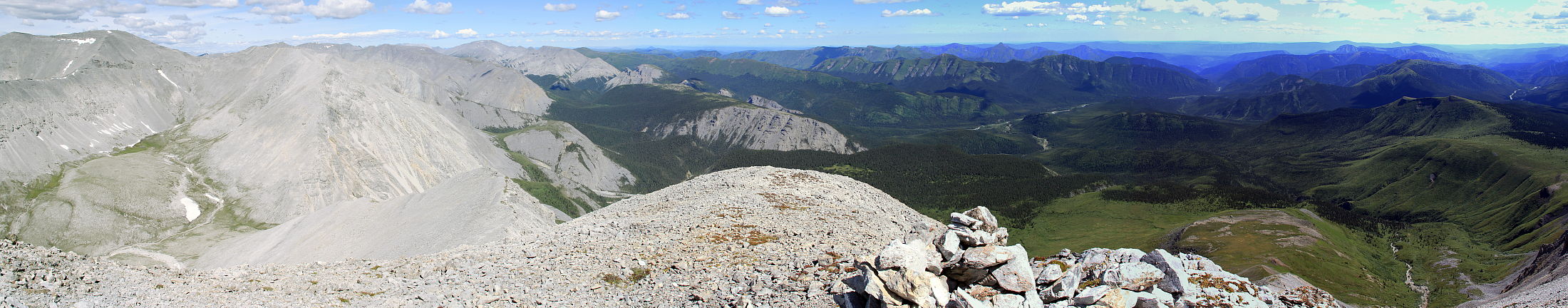 The view from 2,105-meter Summit Peak in BC's Stone Mountain Provincial Park on July 7, 2014