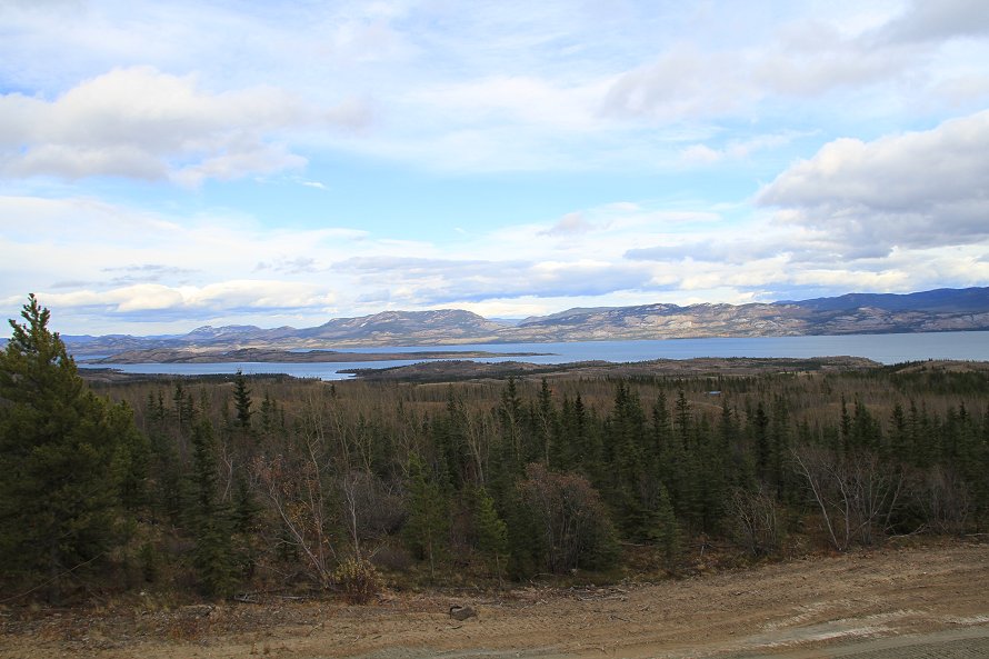 The view over Lake Laberge