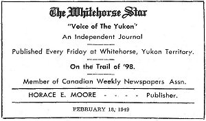 Whitehorse Star, 1949