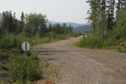 Robert Campbell Highway, Yukon - Km 190.0: Wolverine Mine Road