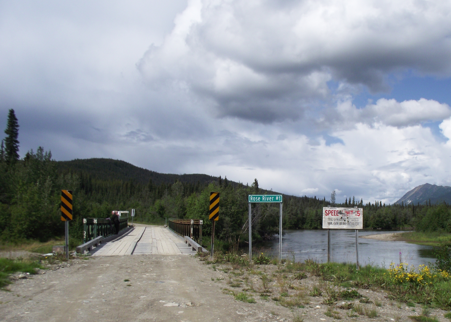 The Rose River Bailey bridge on the Canol Road, 2011.