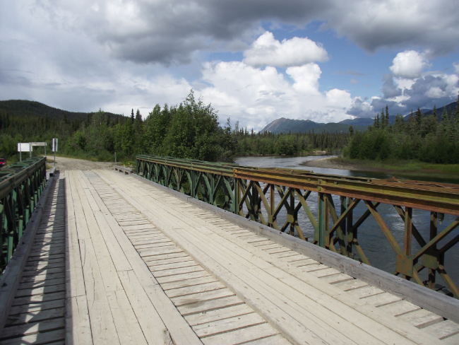 The Rose River Bailey bridge on the South Canol Road, 2011